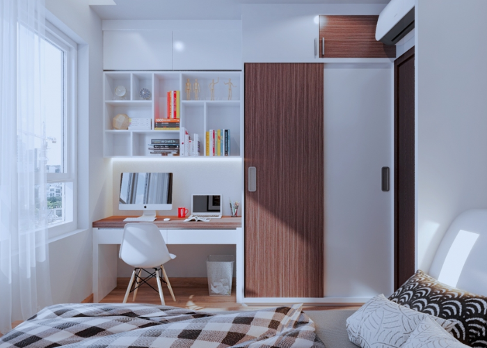 Sắp xếp phòng ngủ gọn gàng giúp thiết lập không gian sống tiện ích hơn