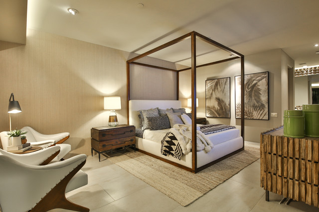 Mẫu 32: Phòng ngủ vừa cổ điển, vừa hiện đại với các chi tiết nội thất được làm chủ yếu từ gỗ. 