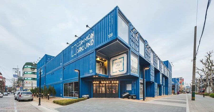 Mẫu trung tâm thương mại được làm từ container tại Hàn Quốc