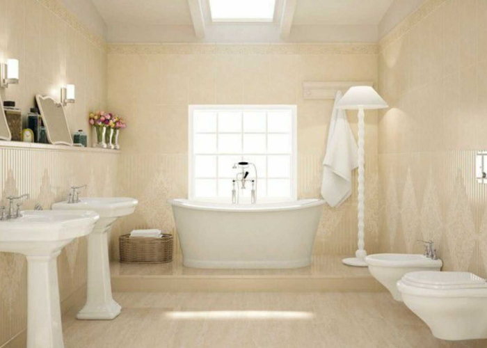 Mẫu phòng tắm 6m2 phong cách vintage
