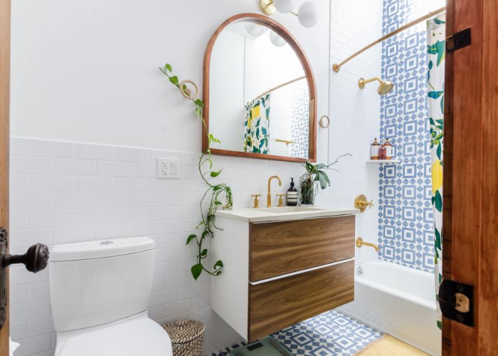 Phòng tắm 2ms phong cách vintage