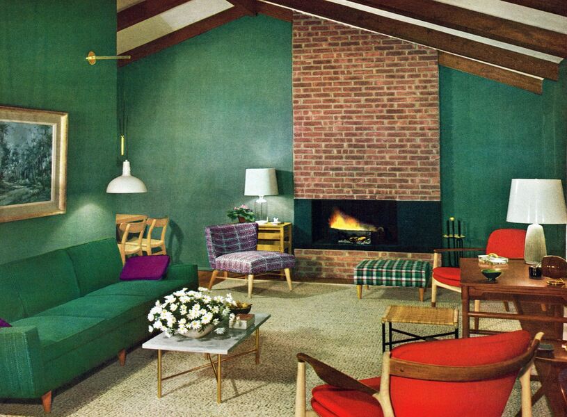 The use of grasscloth wallpaper in common areas, such as living rooms and dens, was a sign of wealth and refinement.