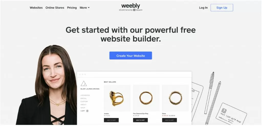 Weebly is the easiest website builder to use