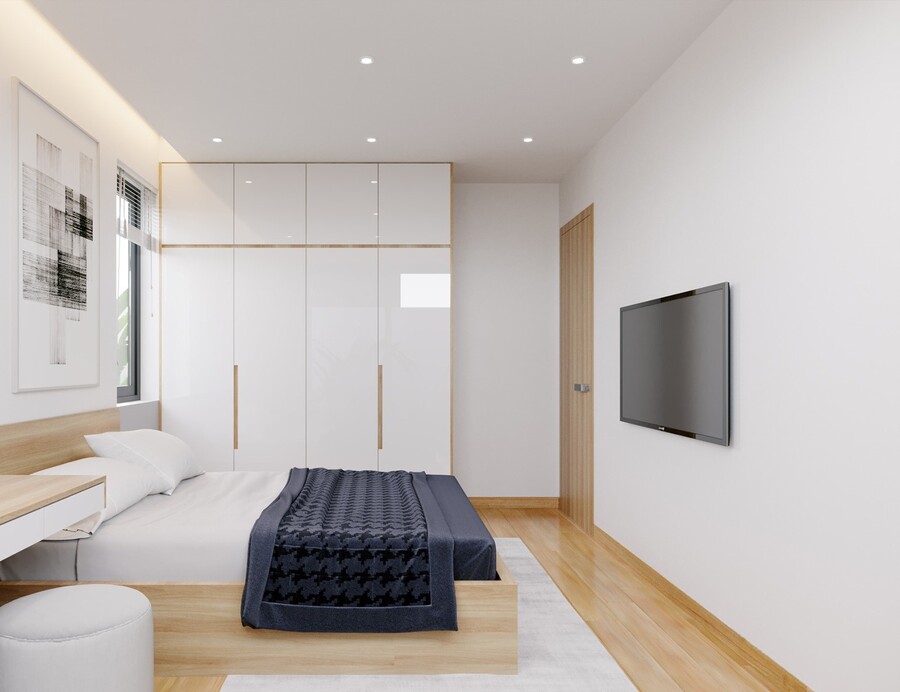Hệ trần thạch cao tối giản dành cho phòng ngủ hiện đại