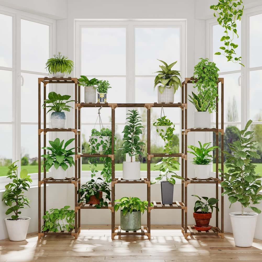 Your view looks more enjoyable with a indoor plant decor shelves