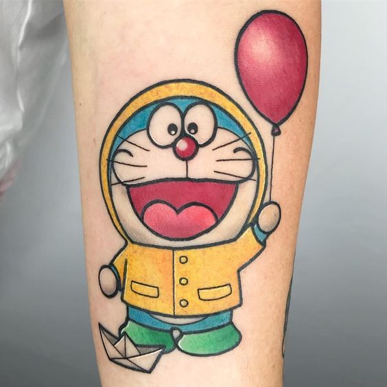 Những hình xăm Doraemon dễ thương, đẹp nhất hiện nay