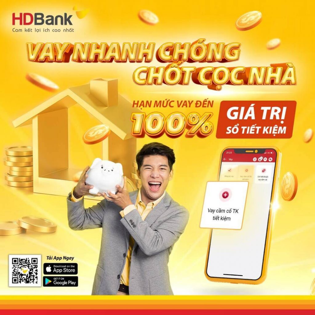 Vay vốn online tại HDBank với tài sản đảm bảo là sổ tiết kiệm