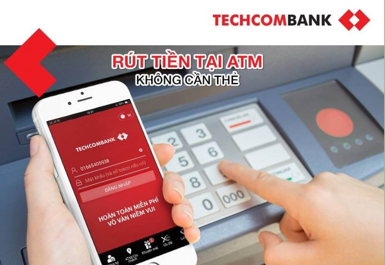Hướng dẫn cách rút tiền không cần thẻ Techcombank đơn giản, nhanh chóng
