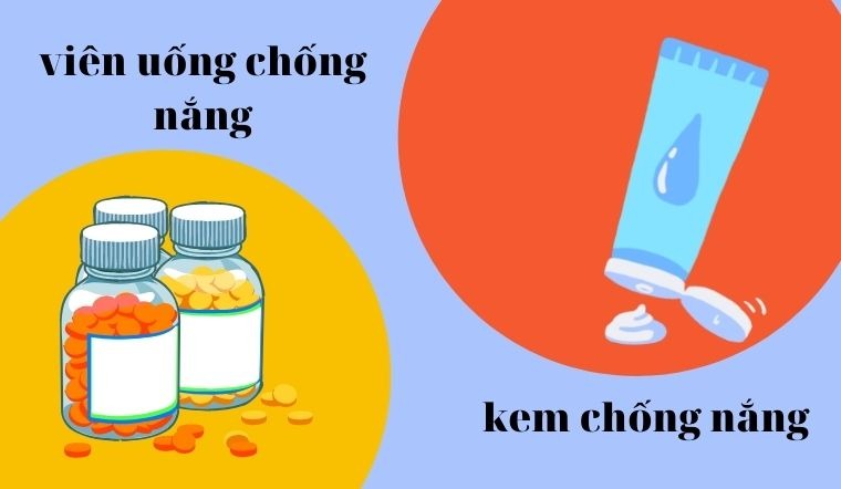 Kem chống nắng và viên uống