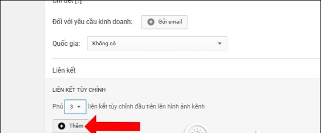 điền tên liên kết cần thêm vào kênh youtube của bạn