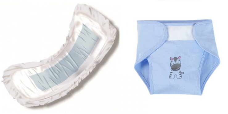 Miếng lót sơ sinh thường được dùng kèm với tã vải