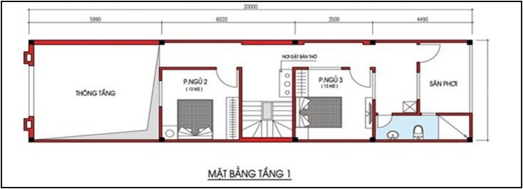 mẫu nhà ống 2 tầng đẹp 4x20