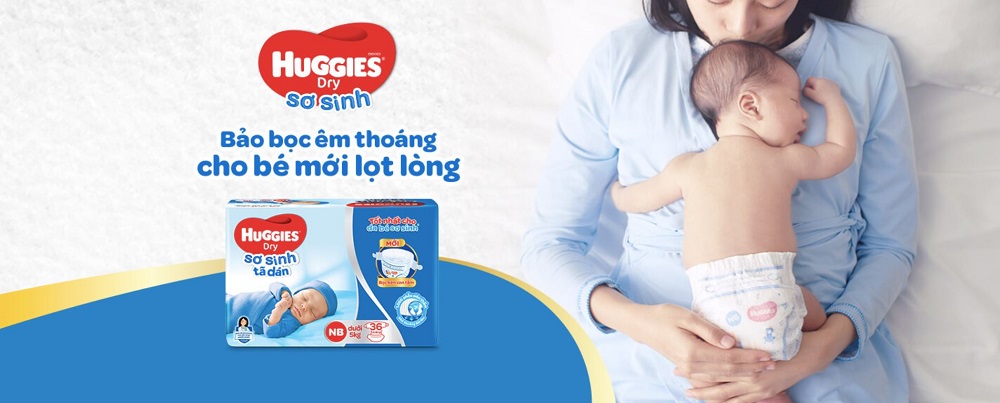 Tã dán sơ sinh size NB1 cho trẻ nặng từ 0 -5kg phù hợp cho cả trẻ sinh non đến từ thương hiệu Huggies