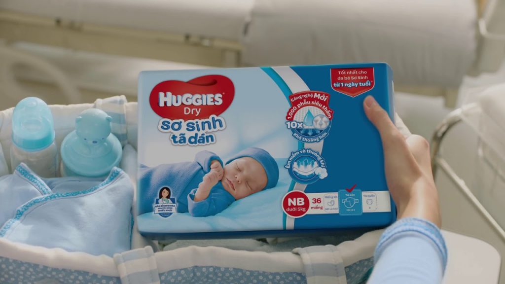 Bỉm dán Huggies size Newborn cho trẻ mới sinh đến dưới 5kg