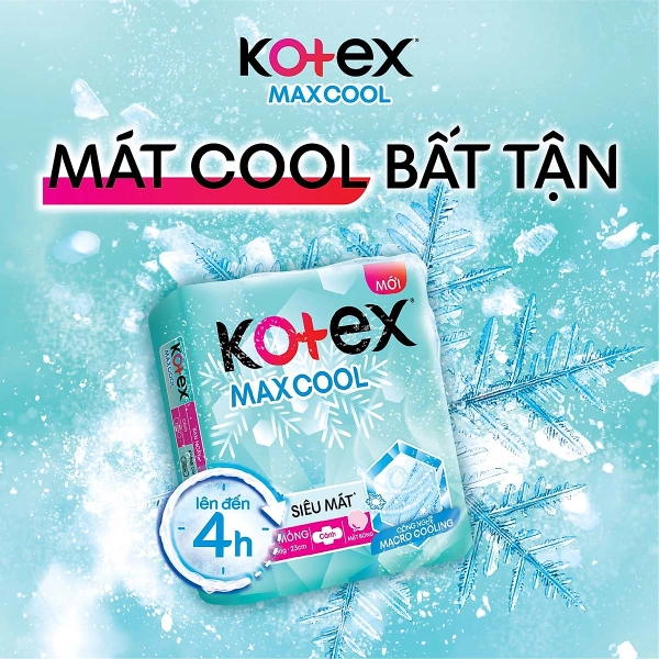 Kotex cool fresh – mát lạnh lên đến 4 giờ
