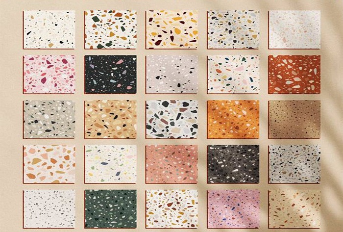 Gạch terrazzo nhiều họa tiết