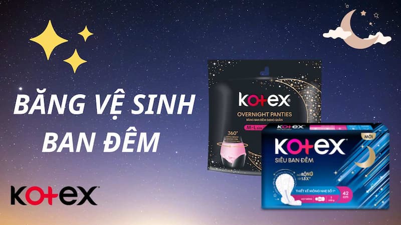 Băng vệ sinh ban đêm dài nhất – Giấc ngủ trọn vẹn cùng Kotex Siêu ban đêm 42cm