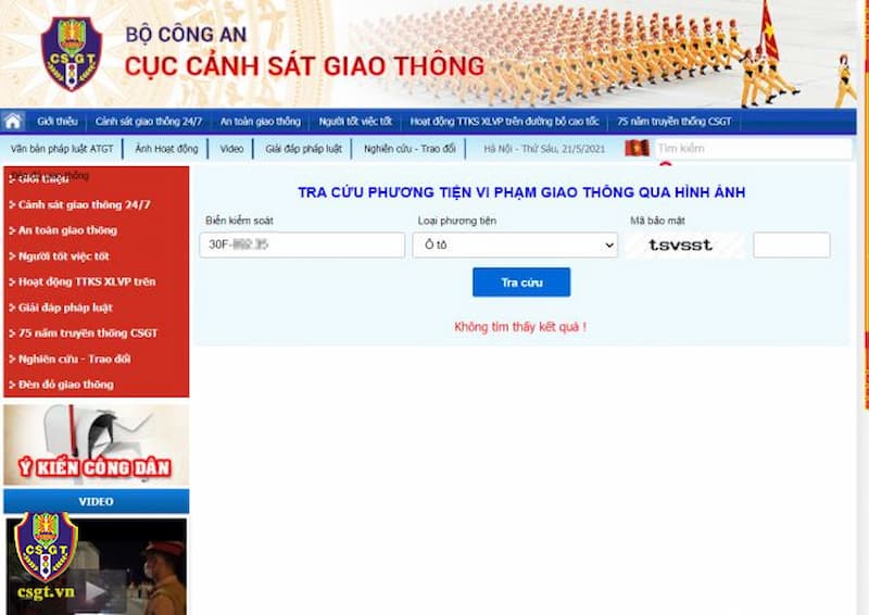 tra cứu phạt nguội
