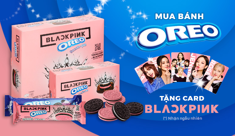 Bánh Oreo Blackpink vị dâu và vị socola