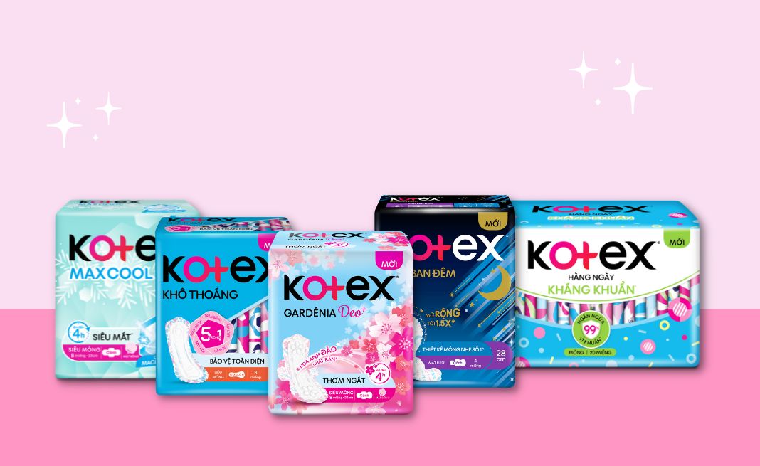 Băng vệ sinh Kotex: Giải pháp tối ưu cho nàng tự tin ngày đèn đỏ