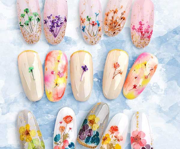 1001 mẫu nail ẩn hoa khô đẹp và ấn tượng nhất