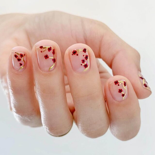 mẫu nail hoa đơn giản để tự học làm nail tại nhà