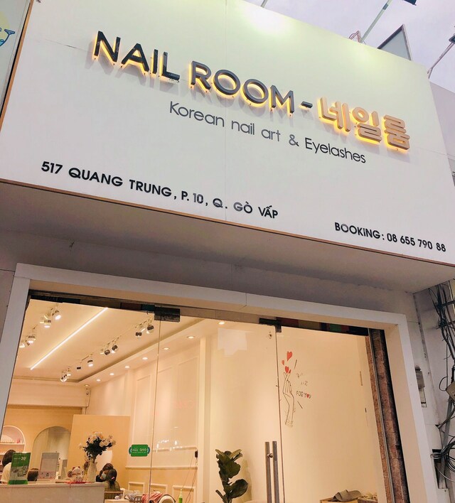 Mẫu bảng hiệu nail với phong cách Hàn Quốc
