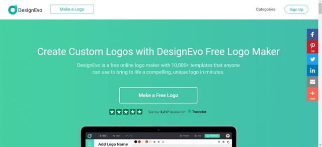 Nhấn vào “Make a Free Logo” để bắt đầu 