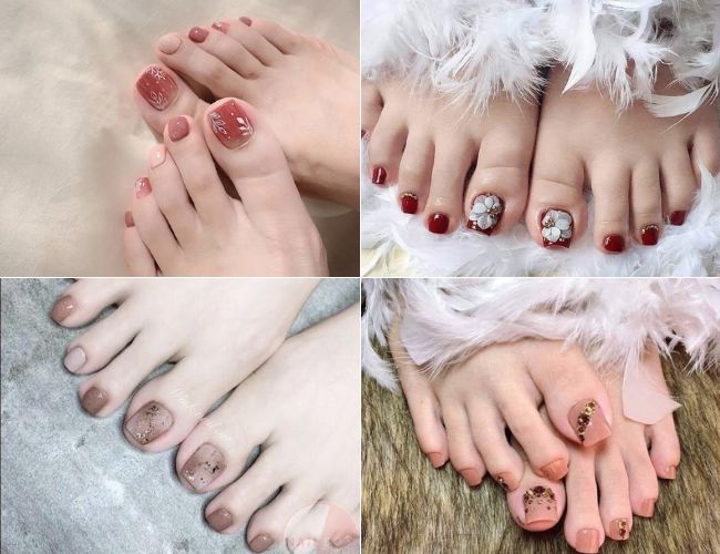 Một số màu sơn móng chân đẹp tôn da là màu nâu, đỏ, đen, nude (Nguồn: Internet)