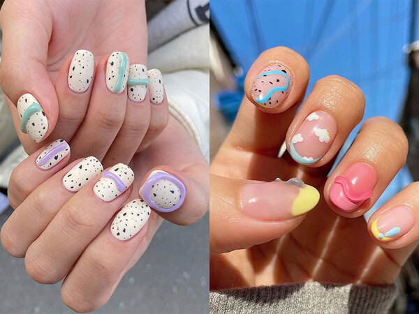 Những mẫu nail Hàn Quốc đơn giản, độc đáo mà nàng có thể thử (Nguồn: Internet)
