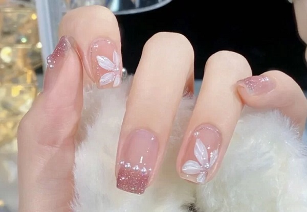 Mẫu nail cute Hàn Quốc trong trẻo và nhẹ nhàng (Nguồn: Internet)
