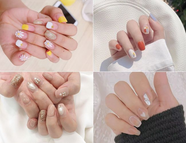 Mẫu nail Hàn Quốc được nhiều cô nàng yêu thích (Nguồn: Internet)