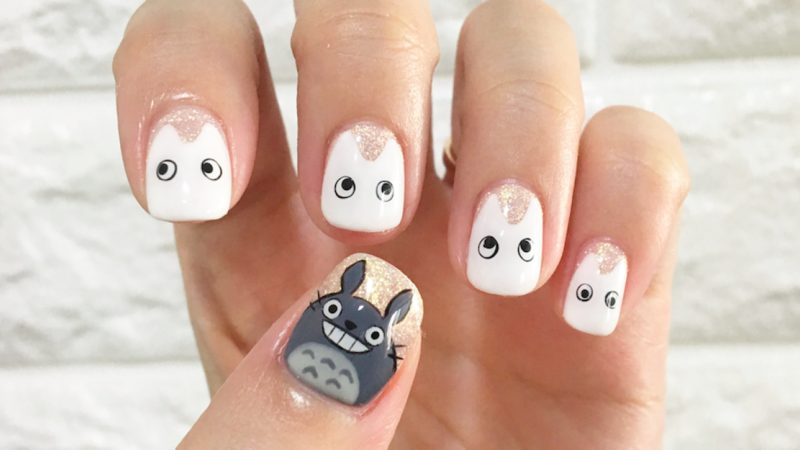Mẫu nail hoạt hình Totoro đáng yêu (Nguồn: Internet)
