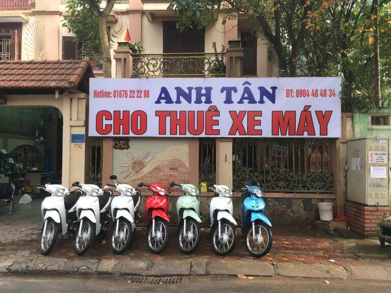 Địa chỉ đại lý Anh Tân cho thuê xe máy