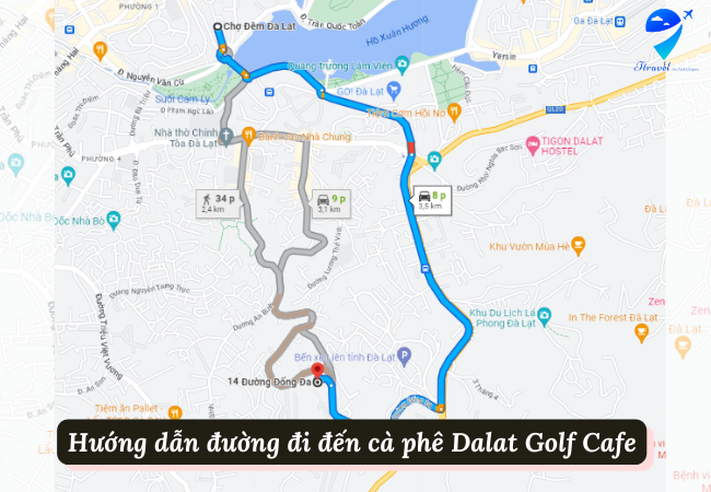 Hướng dẫn đường đi đến Dalat Golf Cafe