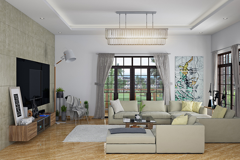 6 ý tưởng dùng gạch ốp tường trang trí phòng khách tuyệt đẹp