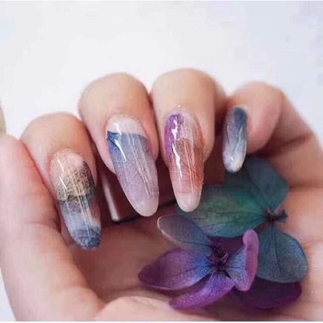 Nail ẩn hoa khô đẹp