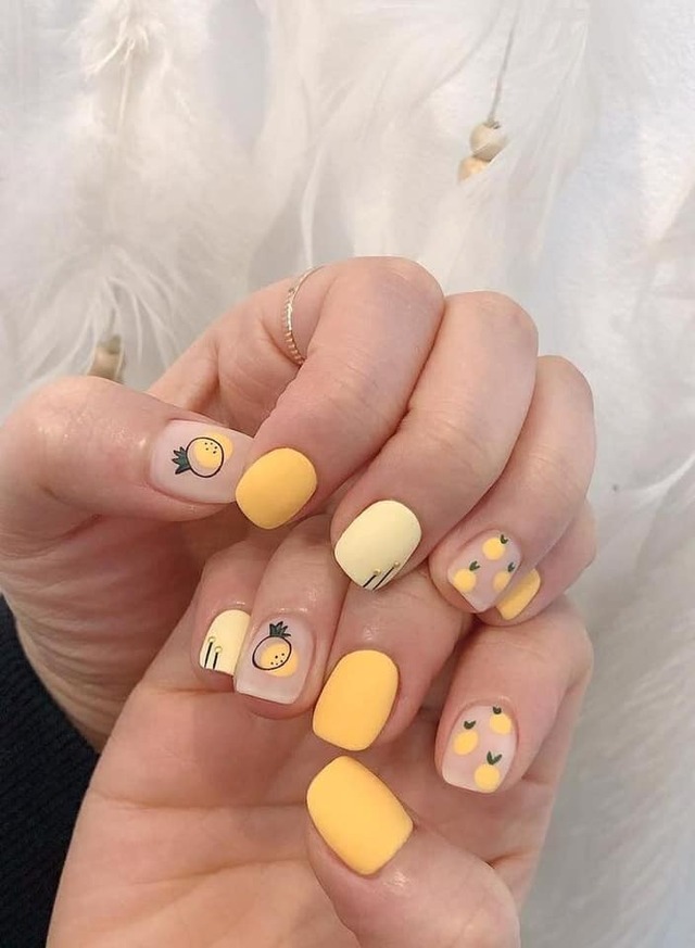 Nail mùa hè hình trái cây năng động