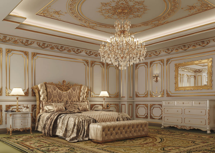Mẫu đèn thả trần phòng ngủ mang phong cách cổ điển