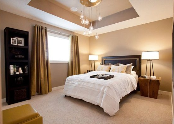Sử dụng những chi tiết nội thất có màu sắc tương đồng để tạo nên vẻ đẹp tổng thể hài hòa cho phòng ngủ