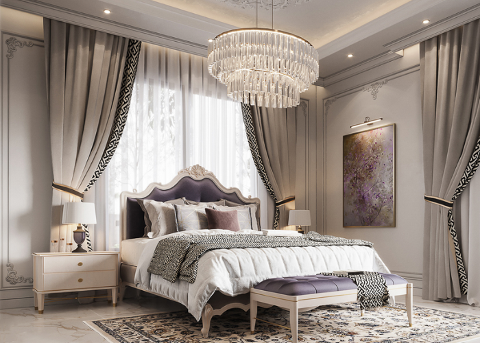 Phòng ngủ mang màu sắc sáng, nhẹ nhàng, ưu tiên những món đồ nội thất ít họa tiết.