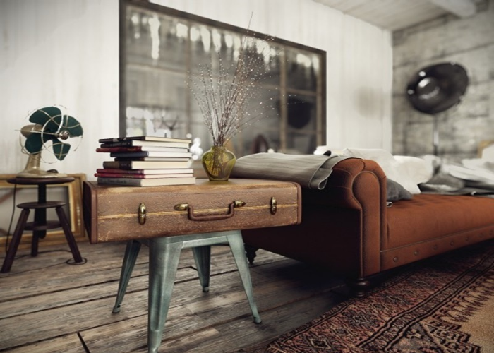 Sử dụng thảm thổ cẩm hay những món đồ kiểu cũ cho phòng ngủ vintage như đưa ta về không gian xưa, đong đầy cảm xúc