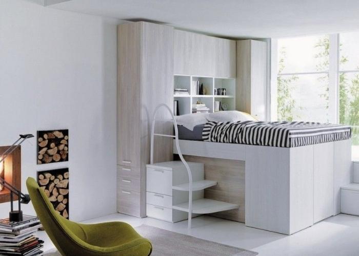 Mẫu phòng ngủ thông minh kết hợp với phòng khách cho những căn nhà nhỏ