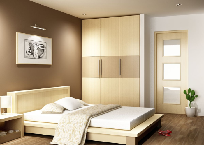 Mẫu thiết kế phòng ngủ 15m2 phong cách tối giản  cho vợ trồng trẻ