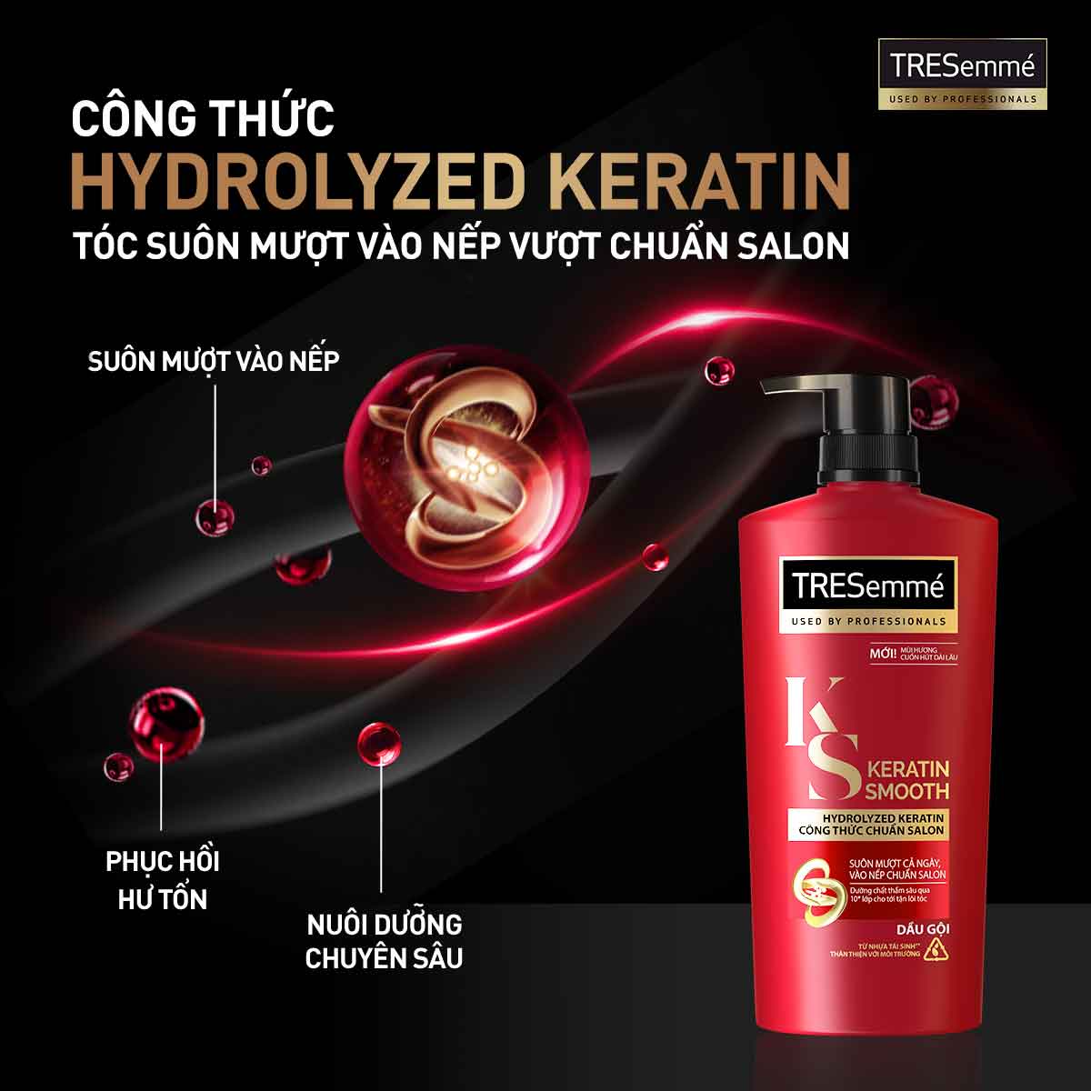 Dầu gội Tresemme đỏ hợp với loại tóc nào?