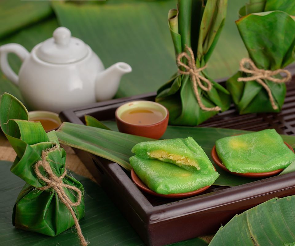 Green Sticky Rice Sweet Cake