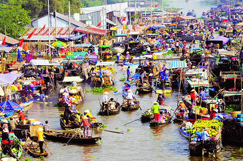 Vietnam classic beauty tours - Cai Rang floating market