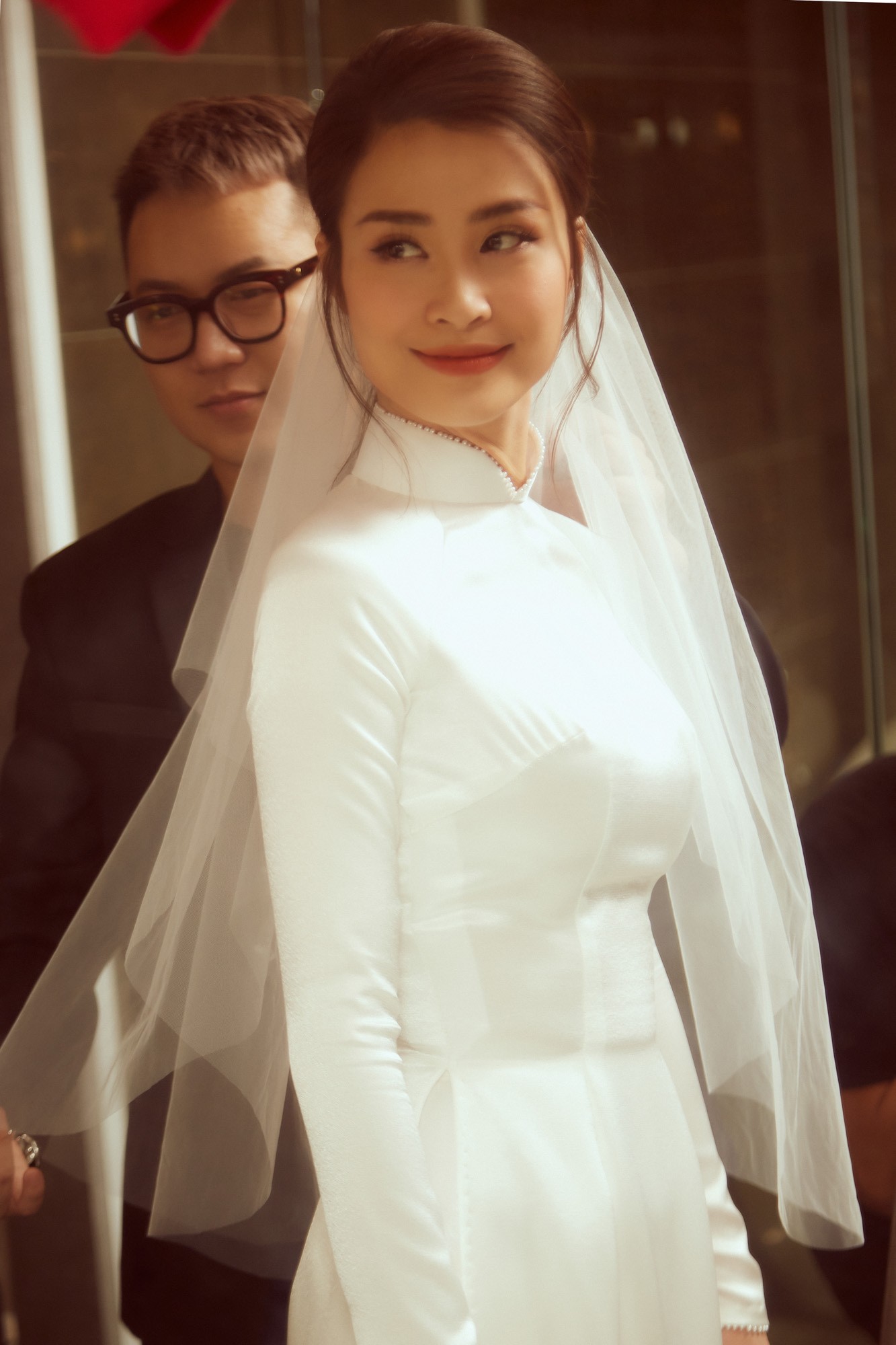  Kiểu tóc cô dâu mặc áo dài đơn giản