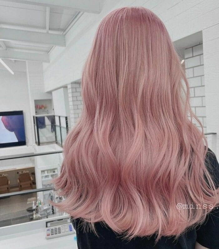 Màu tóc khói hồng